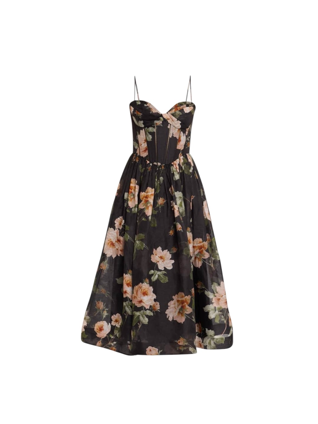 Zimmerman Luna Corset Midi Dress Size0